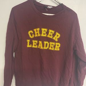 Maroon cheerleader crewneck